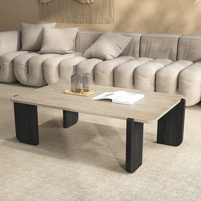 Rectangular Rock Panel Coffee Table