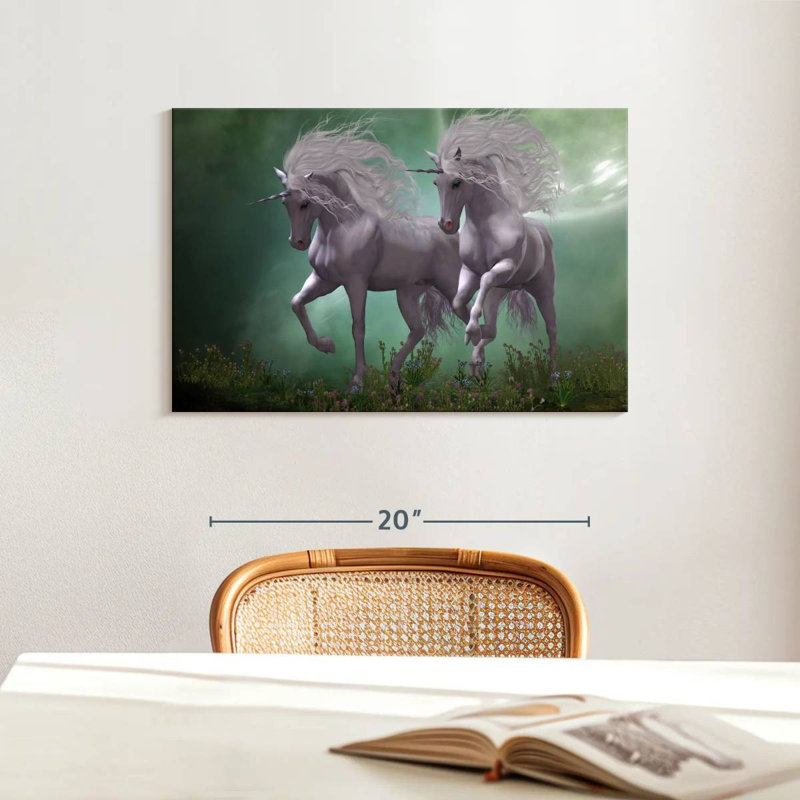 Unicorn Lovers, 16" H x 24" W