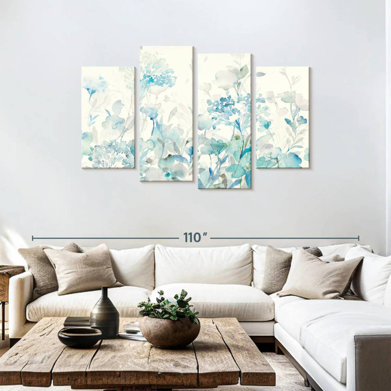 Translucent Garden Blue, 48" H x 75" W