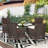 Wicker Premium All-Weather Wicker Outdoor Dining Armchair with Cushion-1894671030