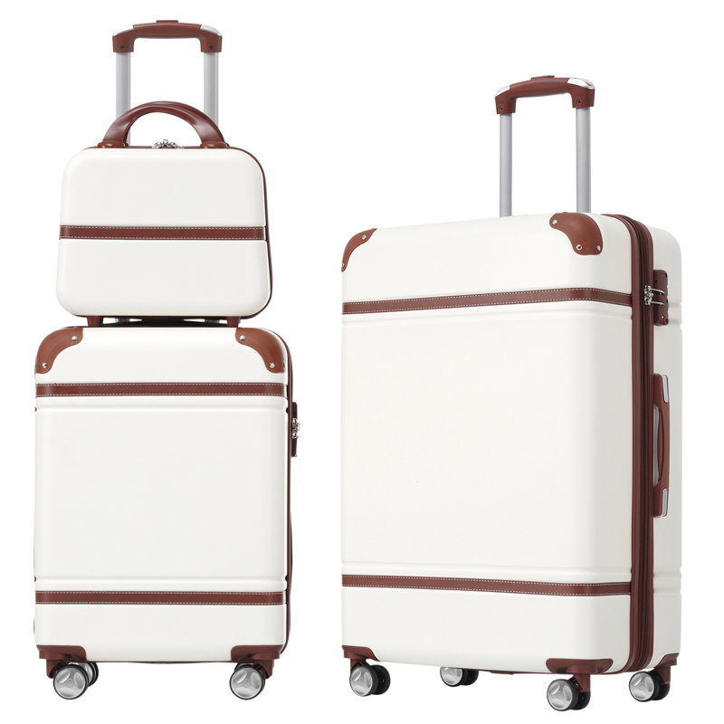 Ensemble de 3 valises à roulettes Hardshell 20 "+24" Valise à roulettes avec valise TSA