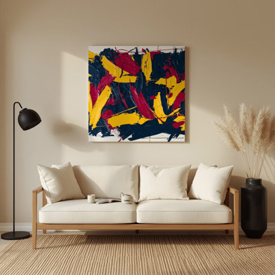 Neo Expressionism 19 Purple Metal Wall Art