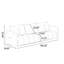 Canapé modulaire 106,3 "en microfibre beige