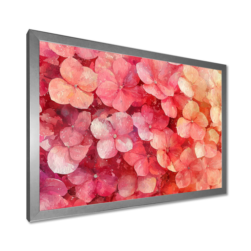 Jadaliz - Floral Wall Art, Impression d'un seul cadre photo, Argent argent, H 12 po x l 20 po