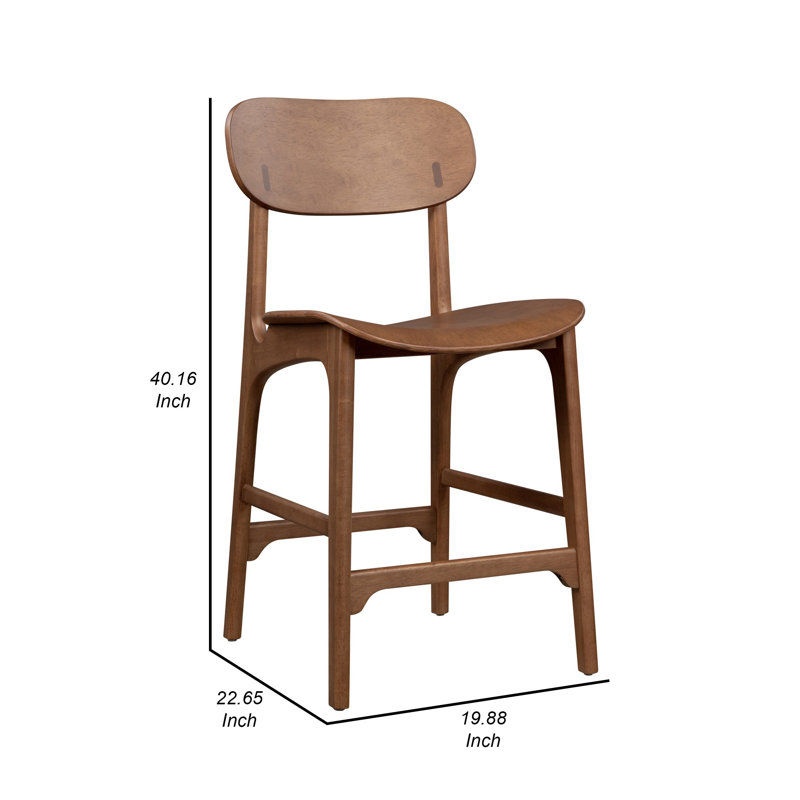 Tabouret Luzmarie, Brun foncé, Tabouret de comptoir (siège d’une hauteur de 24