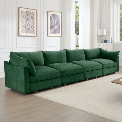 Spacious Storage-enhanced Chenille Sofa For Modern Living Rooms