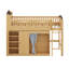 Lit mezzanine avec armoire de rangement, structure de lit mezzanine en bois avec éclairage DEL et garde-robe-123053229-123053230