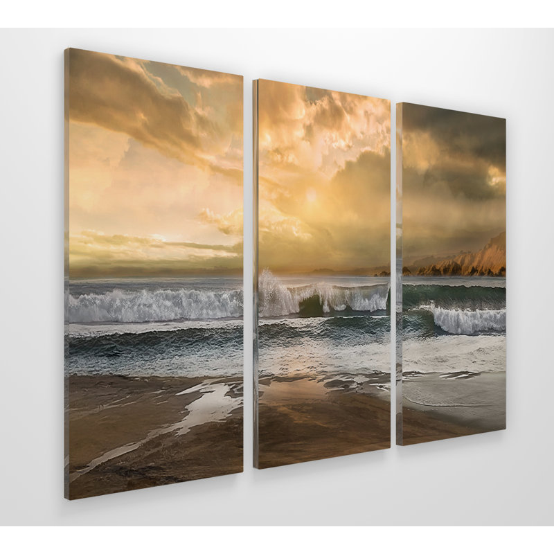 " New Dawn " 3 - Pieces, 24" H x 36" W x 1.5" D