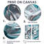 «Silver Blue Dancing Colors» - art mural moderne orange-114713382-114713385-114713386