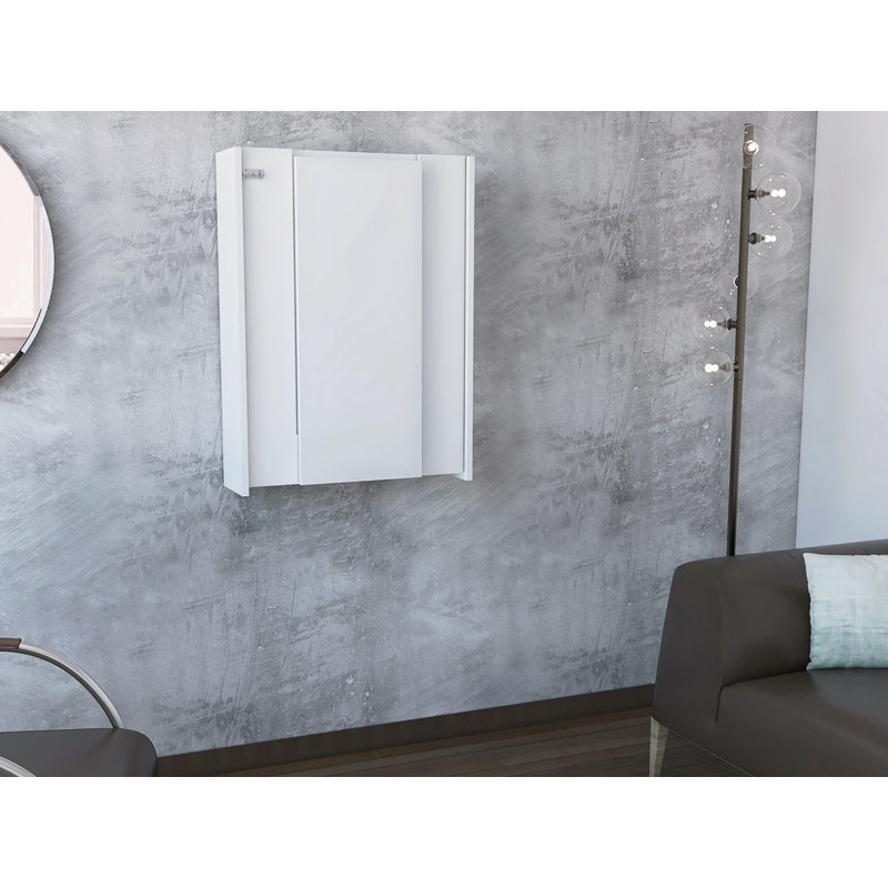 Bureau flottant rectangulaire l 23,57 po, Blanc