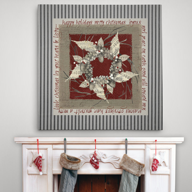 «Burlap Wreath», impression, Toile tendue, H 32 po x l 32 po x P 1 po