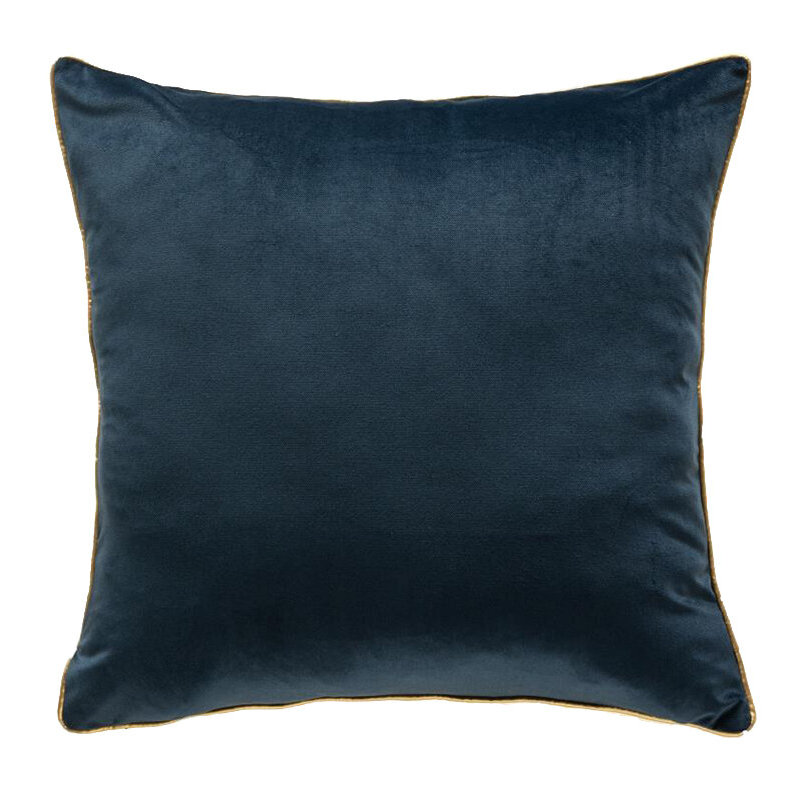 Housse de coussin Noah, Bleu marine / or