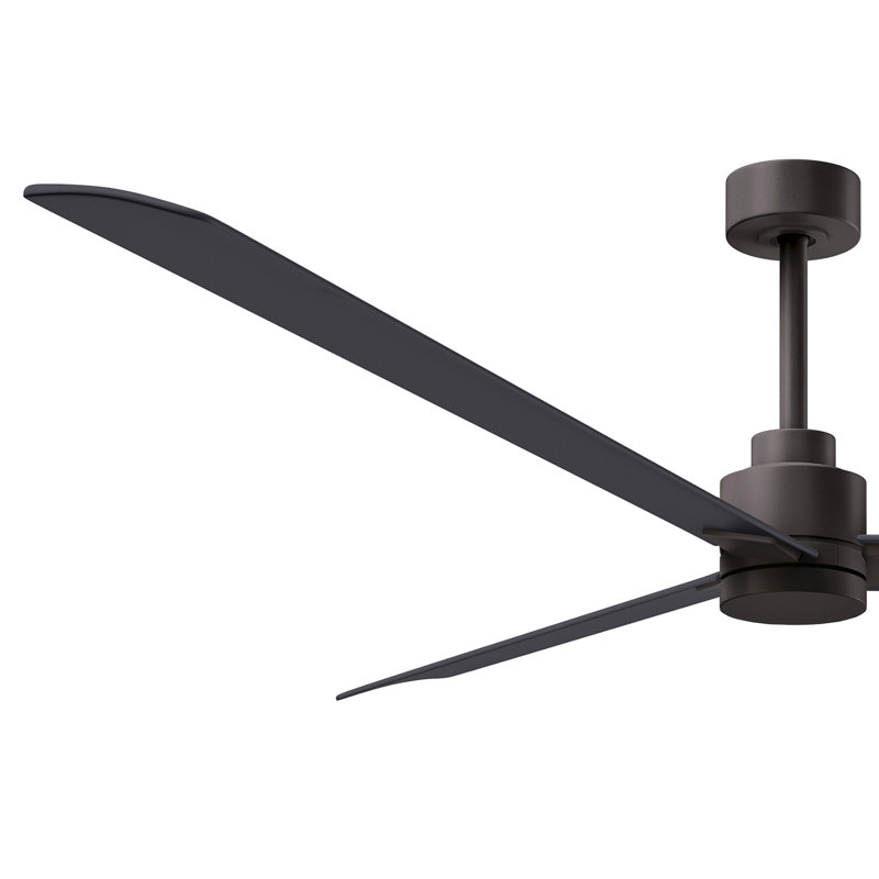 Ventilateur de plafond Alessandra 72, Bronze texturé, Noir mat