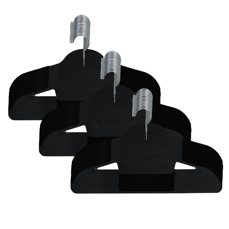  Paquet de 128 cintres en noir, Noir
