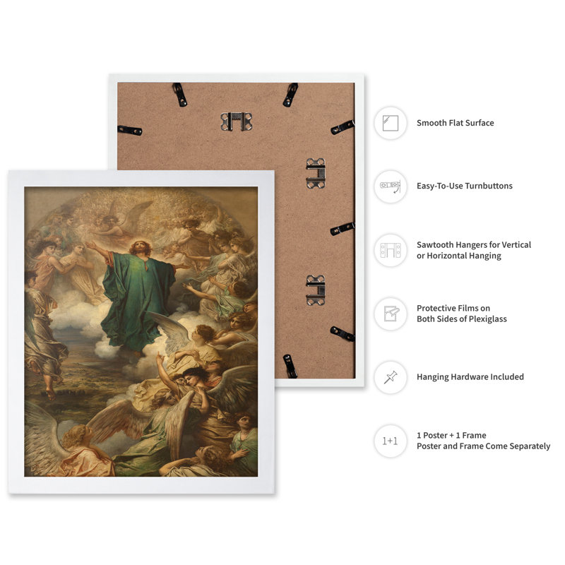 The Ascension, Poster, 18"H x 24"W, White Framed