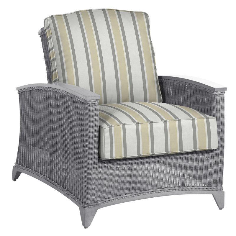 Astoria Patio Chair with Cushions, Rollo Chambray InsideOut® Linen, Welt, Astoria #24 Oyster