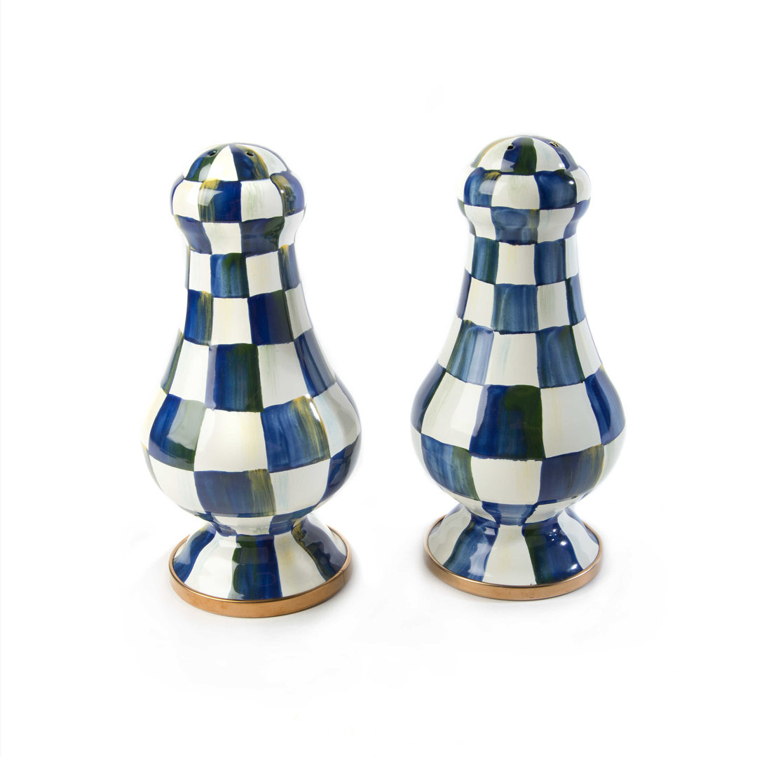 Courtly Check Large Salt & Pepper Shakers (Set of 2) MacKenzie-Childs 
