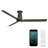 Smooth 3-Blade Flush Mount Smart Ceiling Fan With 2700K-3000K-4000K-5000K Selectable LED Light Kit and Remote Control Included, Works With Alexa and iOS or Android App-116667925-116667923