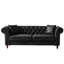 Canapé 83 places rembourré 83 po noir, tissu technique, coussins décoratifs, structure en pin respirant pour appartement de style Mid-Century, rembourrage en mousse haute densité, structure principale-754510263