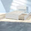 Lits peu encombrants: lit simple en bois massif avec lit gigogne, design blanc moderne
