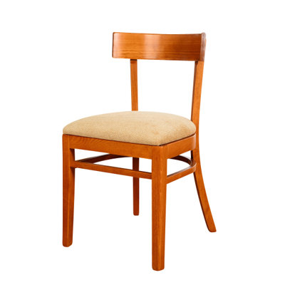 Chaise d'appoint à oreilles rembourrée en bois massif Quinto