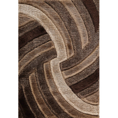 Frio Brown/Beige Shaggy Indoor Rug