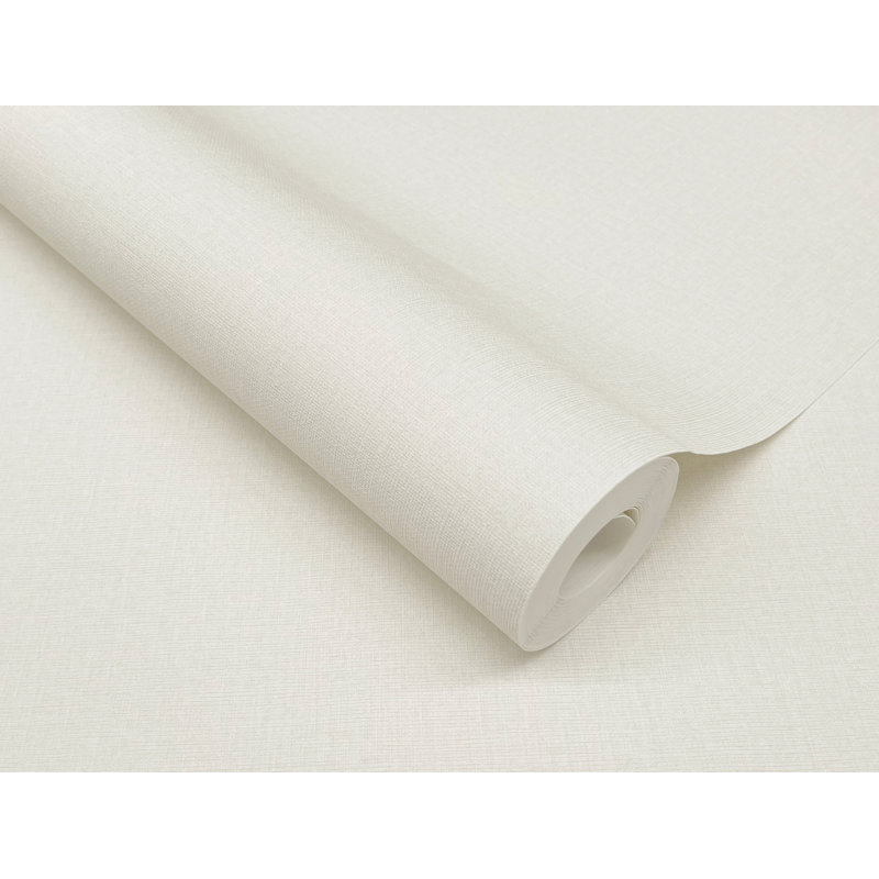 Papier peint texturé uni Naim, Blanc