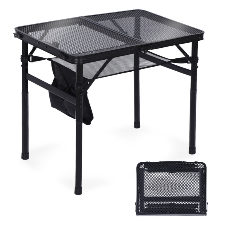 Table de camping extérieure Birzer, H 22,3 po x l 15,8 po x L 23,7 po