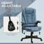 Fauteuil de bureau vibrant à 6 points avec massage chauffant, chaise de bureau de direction à haut dossier avec dossier inclinable, accoudoirs rembourrés et télécommande-333924