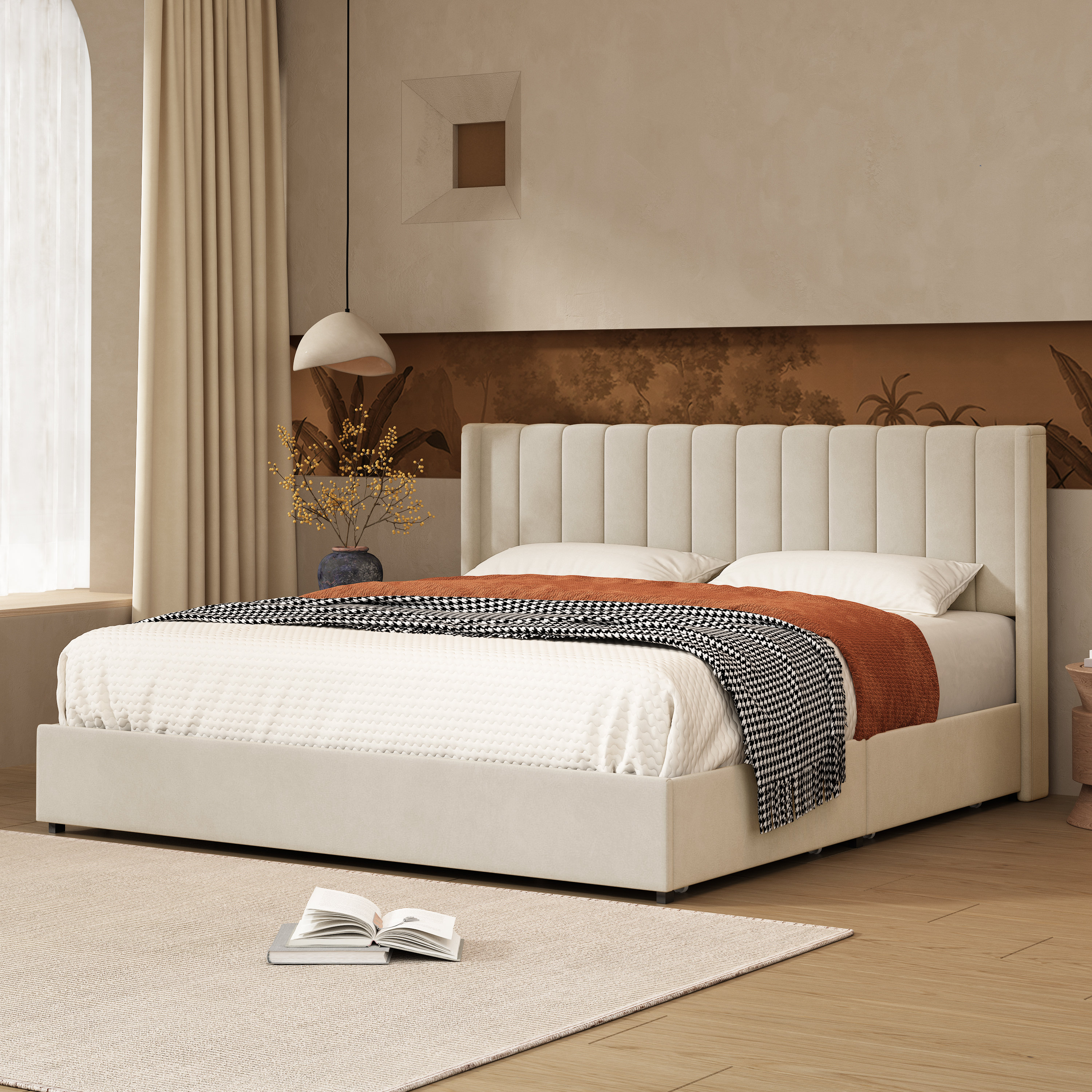 Latitude Run® Jeilyn Upholstered Platform Drawer Storage Bed & Reviews | Wayfair