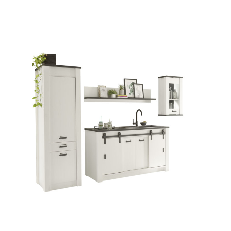 201cm Kitchen Pantry, White