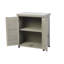 Banc de rempotage gris 31 po x 17 po x 36 po avec armoire de rangement - Fabriqué en pruche pour table de jardin