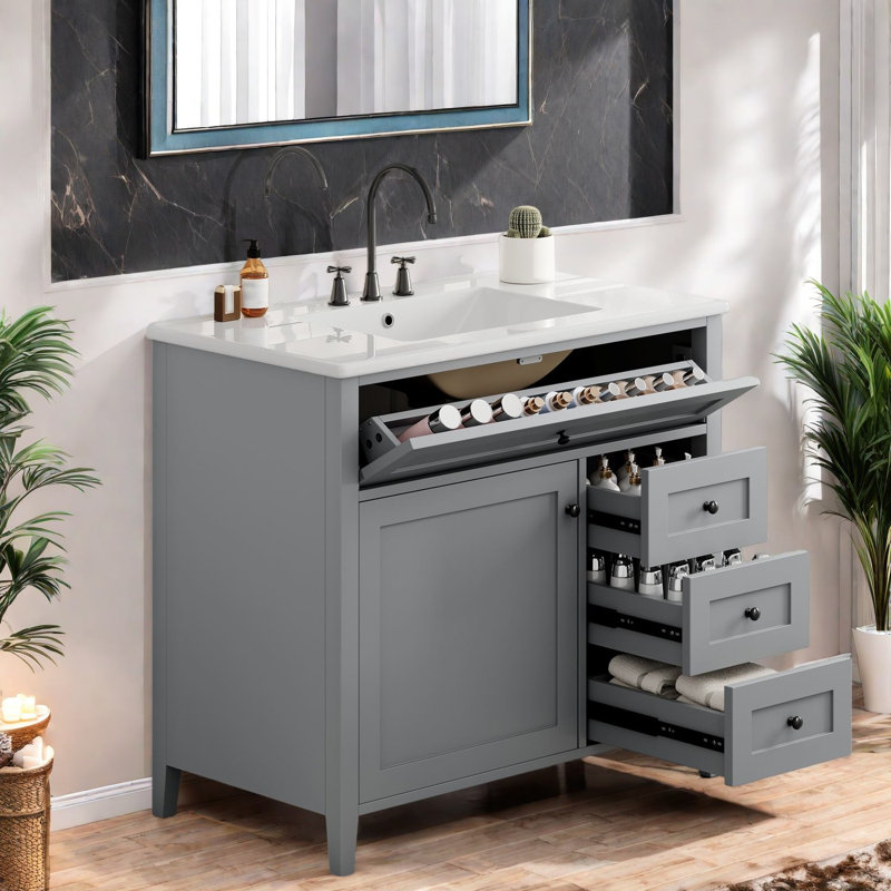 Meuble-lavabo avec rangement (doit inclure le meuble-lavabo et l'évier)