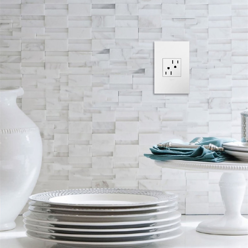 Adorne® 15 Amp Tamper Resistant Duplex Outlet, White