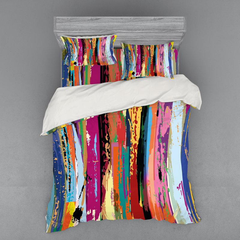 Modern & Contemporary Abstract Duvet Cover, Queen Duvet Cover + 3 Additional Pieces