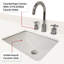 Meuble-lavabo blanc avec comptoir en quartz, traitement de purification inclus du miroir et du robinet - l 30 po x 22 30 po, quartz, procédé de précision-852117464