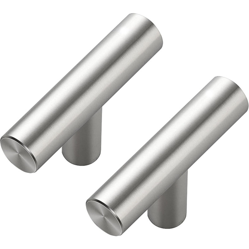 Boutons d'armoire en nickel brossé, poignées de tiroir en acier inoxydable, paquet de 30