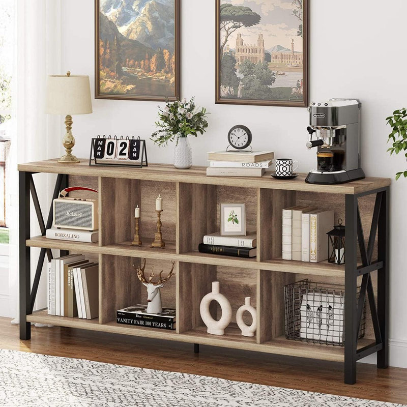 Bibliothèque en bois rustique Cubby