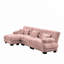 Canapé en chenille 3 places avec repose-pieds-637975085