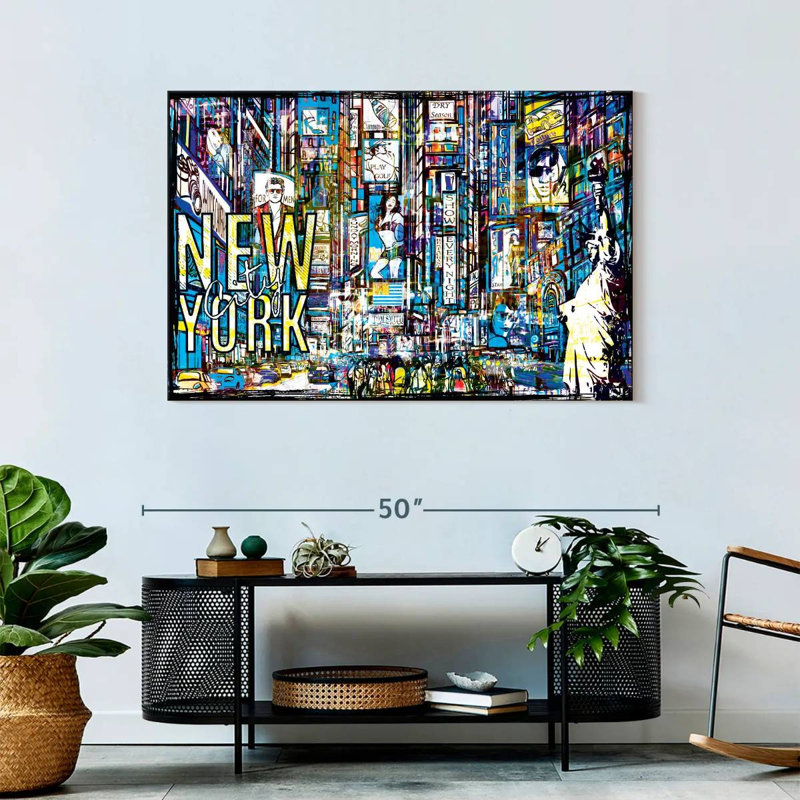 Illustration grunge de New York, H 30 po x l 45 po