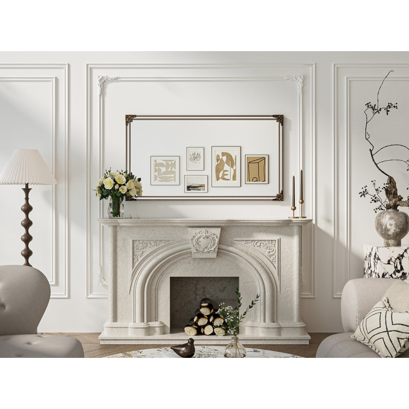 Miroir décoratif mural Berrilee, Or antique, 55 po x 30 po