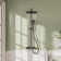 2 Functions Thermostatic shower system with 3-Setting Handheld Shower and Rough-in Valve