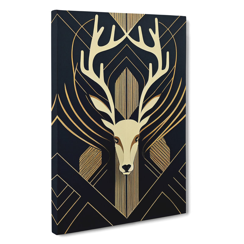 Art Deco Stag No.1, 50cm H x 35cm W x 3cm D