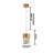 Modern 1-Light Gold LED Single Pendant With Clear And Champagne Crystals