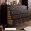 Armoire d'appoint en bois massif noyer foncé-133448096