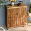 Banc de rangement en bois manufacturé brun