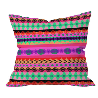 Coussin décoratif d’extérieur à rayures tribal