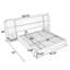 King Size Modern Storage Platform Bed Frame, Glossy Headboard with Side Bookcases & Drawer, Mattress Excluded-133073319