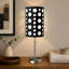 Lampe de table rétro en métal de 84 cm de hauteur avec abat-jour noir et blanc
