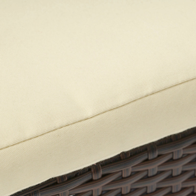 Chaise de salle à manger pour l'extérieur, Coussin beige / structure brune